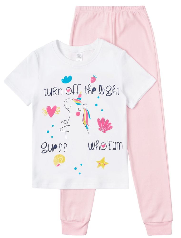 Garnamama dievčenské pyžamo s potlačou svietiacou v tme md122491_fm10 ružová 98